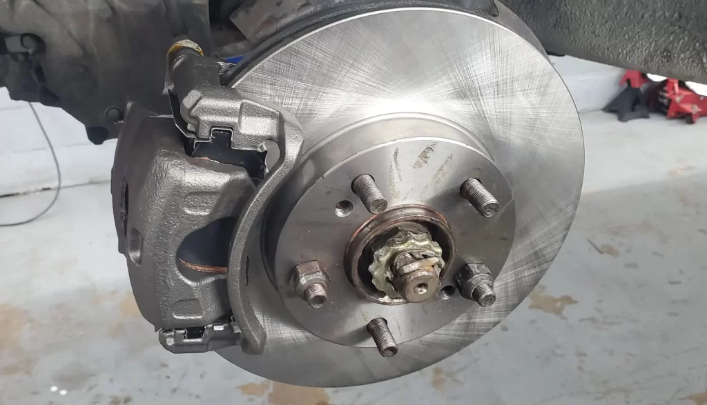 New brake installation on Nissan Maxima — precision repair